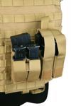 Molle M16 Double Mag With 9mm 4-Mag Pouch With Hard Insert